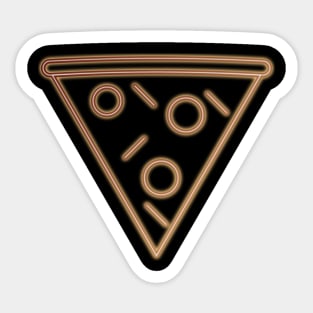 Neon Pizza Slice Sticker